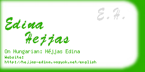 edina hejjas business card