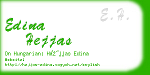 edina hejjas business card